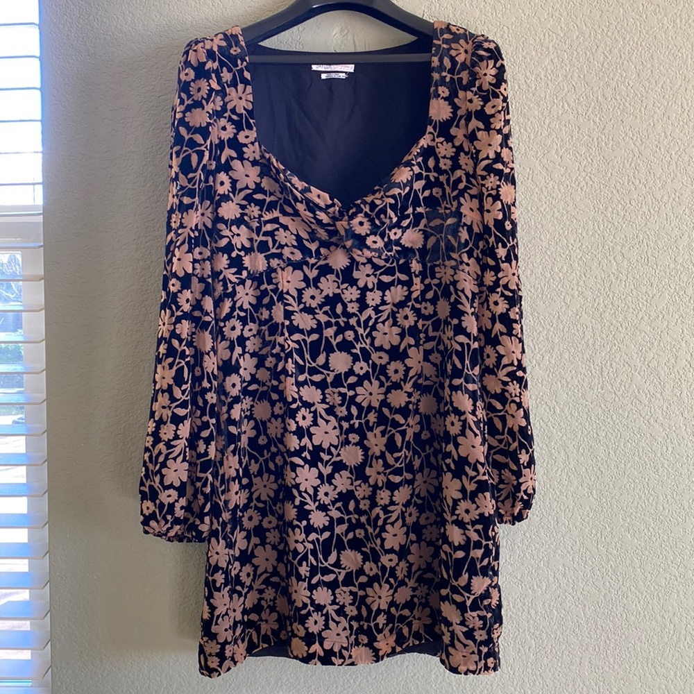 Saylor Free People Long Sleeve Mini Dress Size L